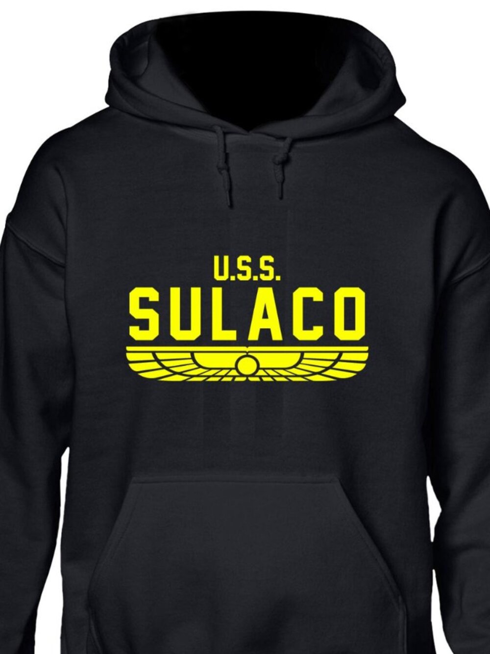 New USS Sulaco Black Hoodie Fleece Sweatshirt